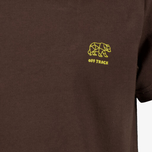 Jongens T-shirt met backprint bruin