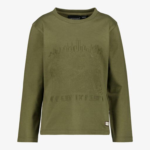 Jongens longsleeve shirt met opdruk groen
