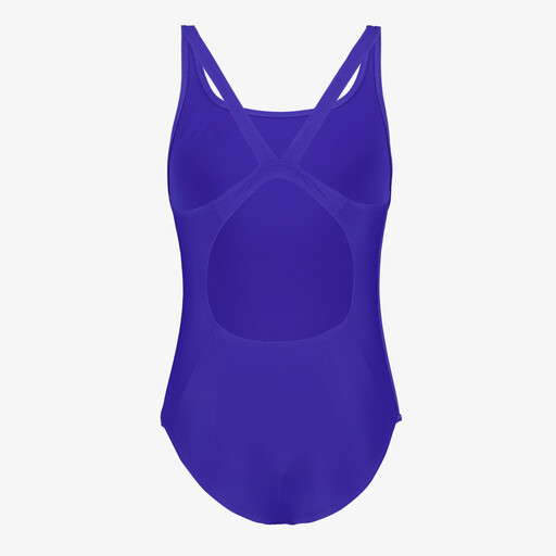 V-rug dames badpak blauw