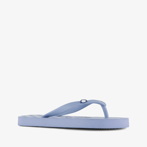 Kinder teenslippers met smiley blauw