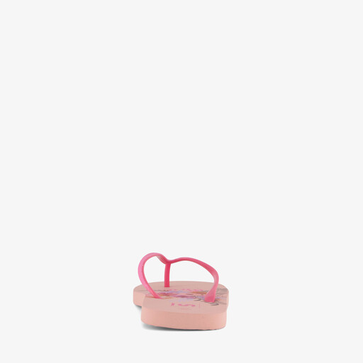 Dames teenslippers met bloemenprint roze