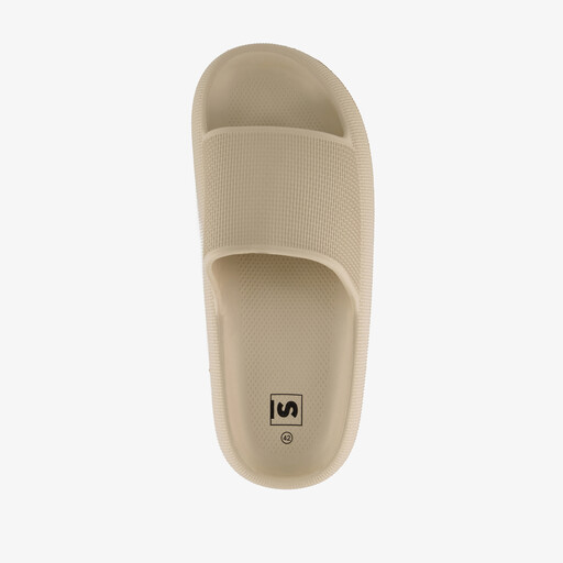 Heren badslippers beige