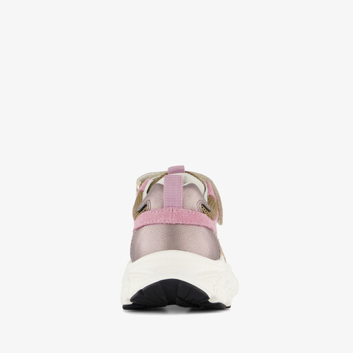 Leren meisjes sneakers bruin roze cheetah print