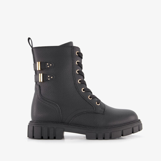 Meisjes veterboots zwart