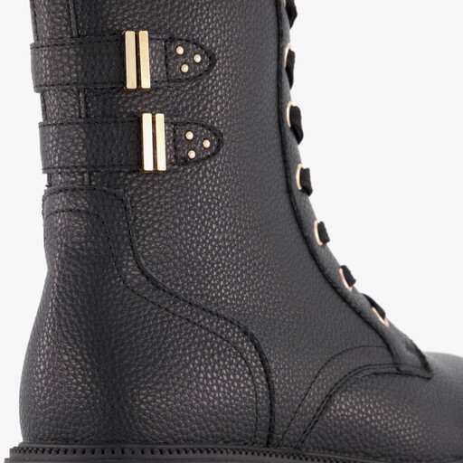 Meisjes veterboots zwart