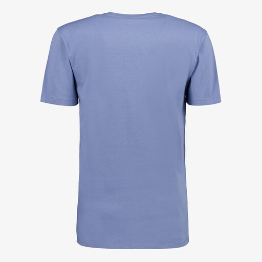 Heren T-shirt katoen ronde hals blauw