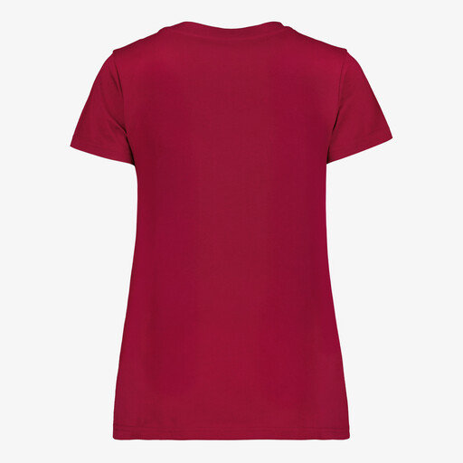Dames T-shirt met cocktailglas bordeauxrood