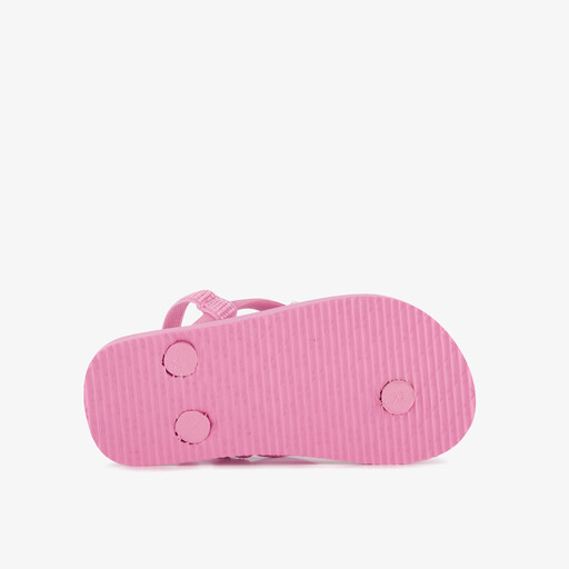 Meisjes teenslippers met hielbandje en unicorn roze
