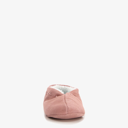 Leren dames Spaanse sloffen roze