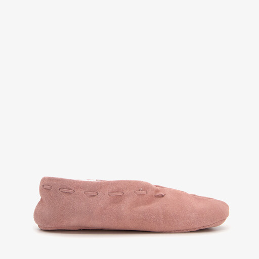 Leren dames Spaanse sloffen roze