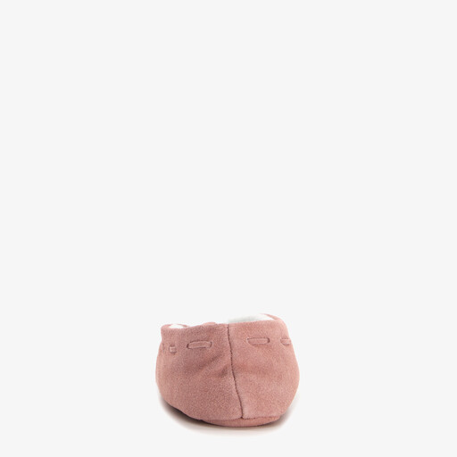Leren dames Spaanse sloffen roze