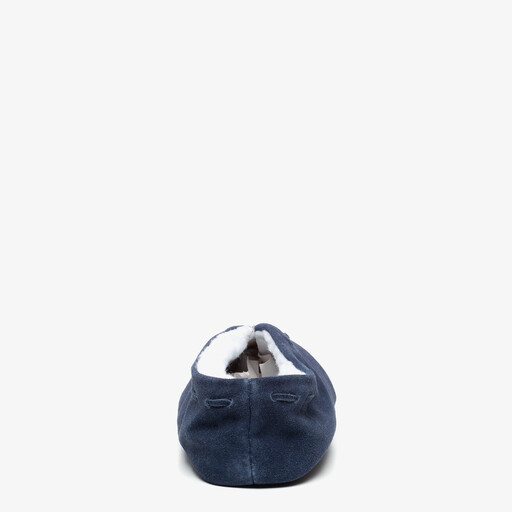 Leren heren Spaanse sloffen blauw