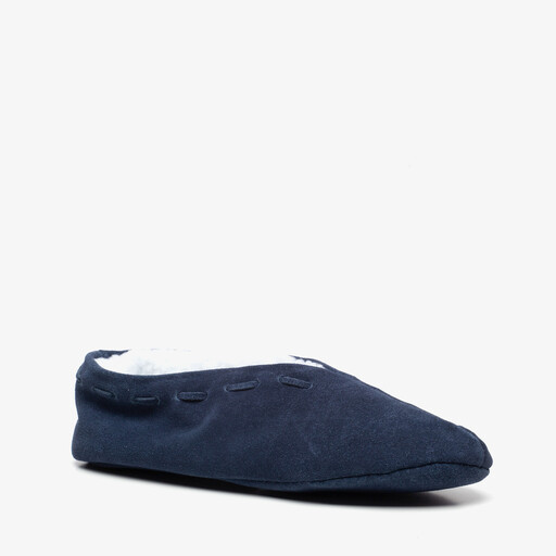 Leren heren Spaanse sloffen blauw