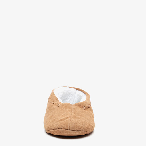 Leren heren Spaanse sloffen cognac
