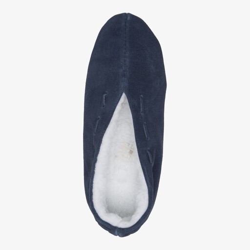 Leren heren Spaanse sloffen blauw