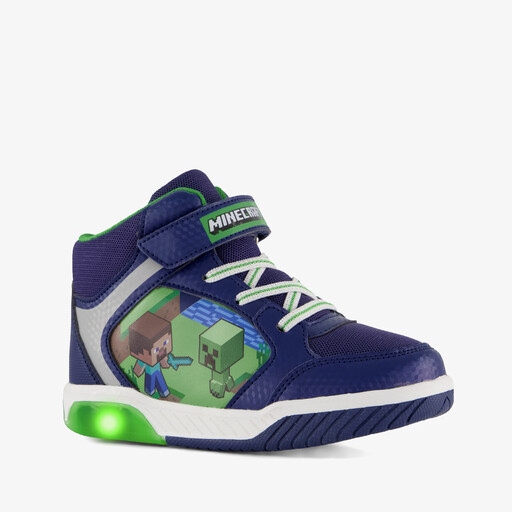 Jongens hoge sneakers met lichtjes blauw