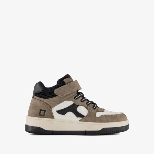 Hoge jongens sneakers bruin zwart