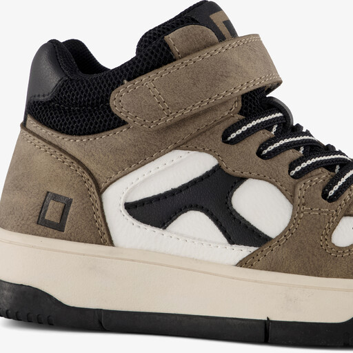 Hoge jongens sneakers bruin zwart