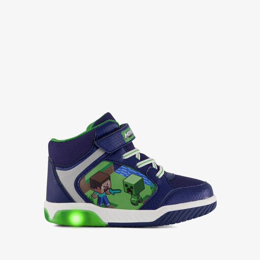 Jongens hoge sneakers met lichtjes blauw