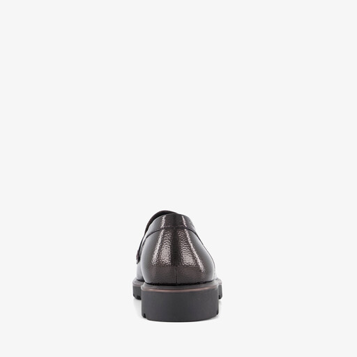 Dames lak loafers bruin