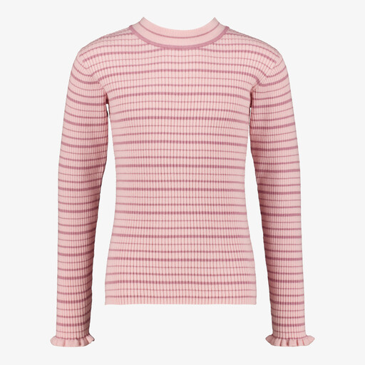 Name IT Vianna geribde meisjes top met strepen roze lila