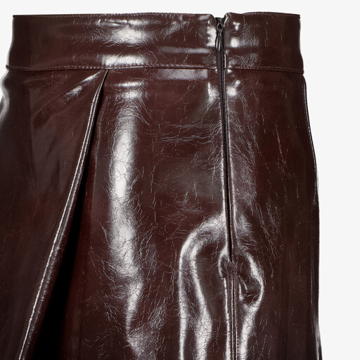 Meisjes PU rok aubergine