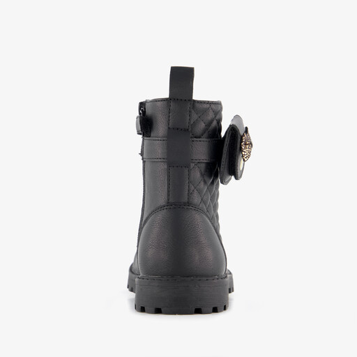 Meisjes veterboots met tasje zwart