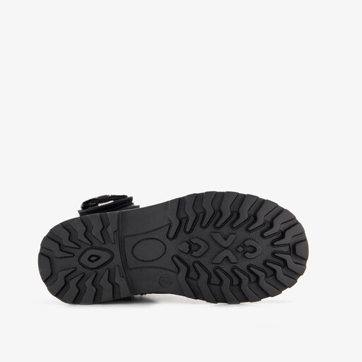 Meisjes veterboots met tasje zwart