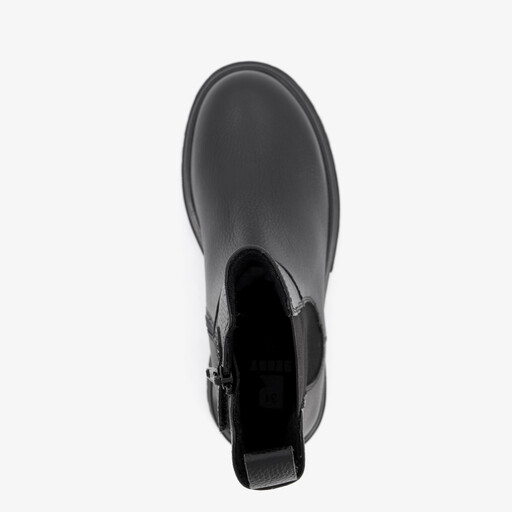 Leren meisjes Chelsea boots zwart