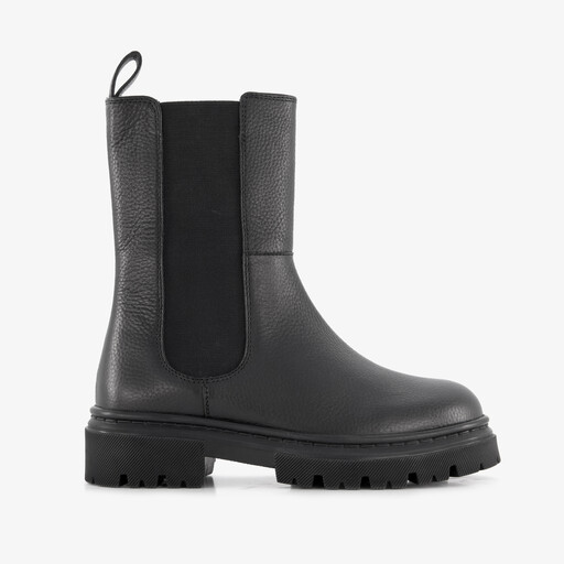 Leren meisjes Chelsea boots zwart