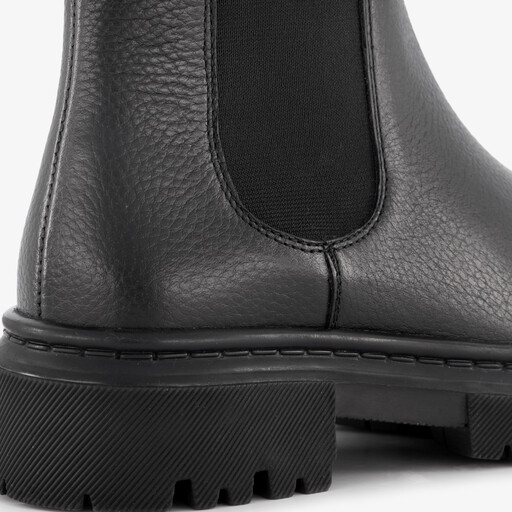 Leren meisjes Chelsea boots zwart