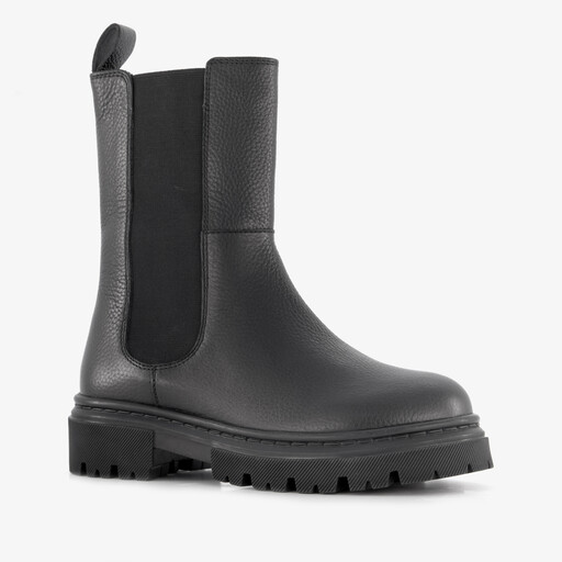 Leren meisjes Chelsea boots zwart