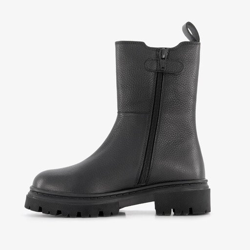 Leren meisjes Chelsea boots zwart