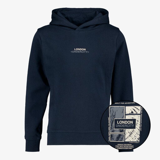 Jongens hoodie met backprint blauw