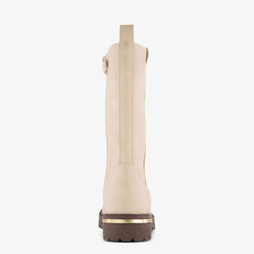 Hoge meisjes laarzen beige