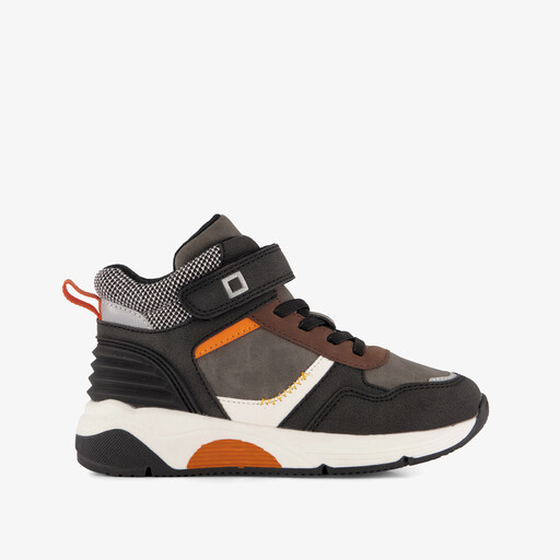 Hoge jongens sneakers zwart oranje
