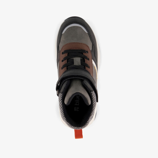 Hoge jongens sneakers zwart oranje