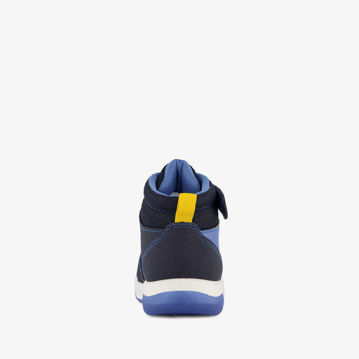 Hoge jongens sneakers met opdruk blauw