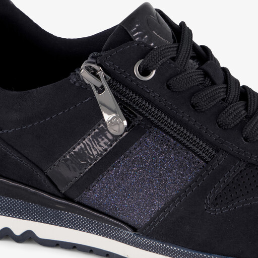 Dames sneakers met glitters donkerblauw