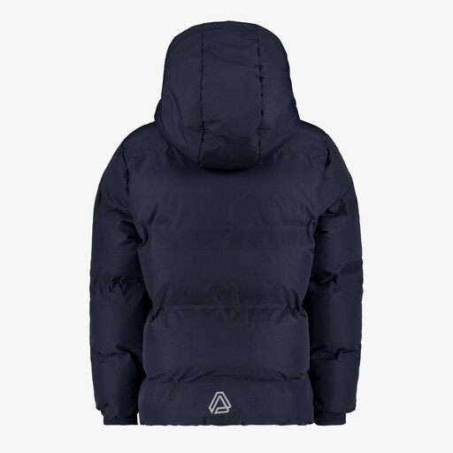 Gewatteerde jongens winterjas donkerblauw