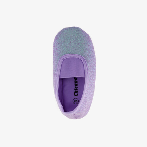 Balletschoenen paars met glitters