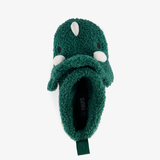Hoge kinder pantoffels dino groen