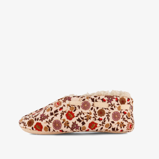 Gevoerde meisjes pantoffels met bloemenprint