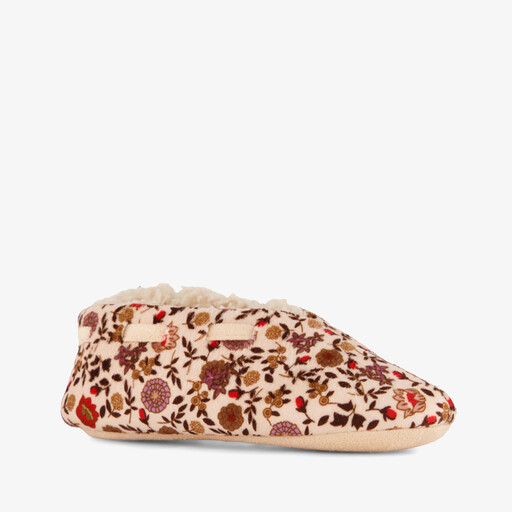 Gevoerde meisjes pantoffels met bloemenprint