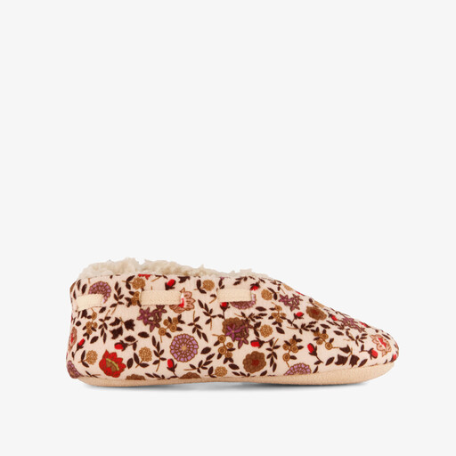 Gevoerde meisjes pantoffels met bloemenprint