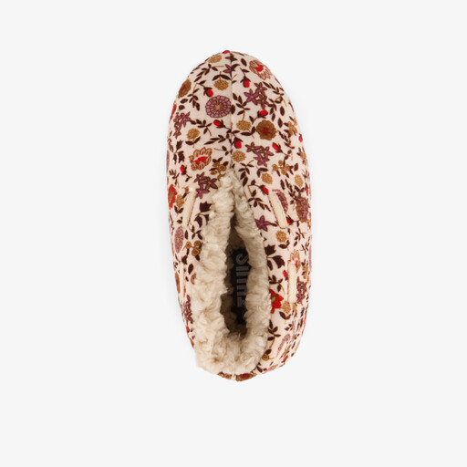 Gevoerde meisjes pantoffels met bloemenprint