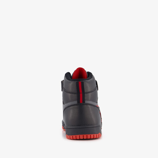 Hoge jongens sneakers met ster zwart grijs