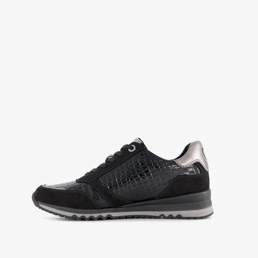 Dames sneakers met croco dessin zwart