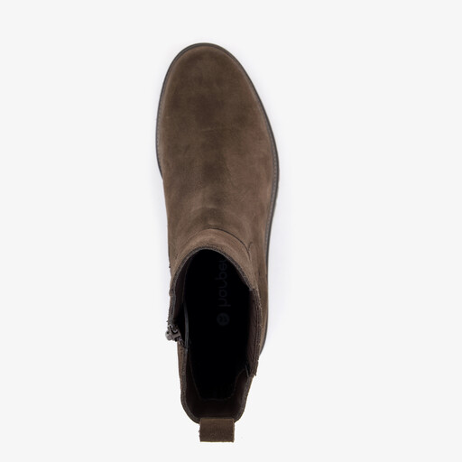 Suède dames Chelsea boots bruin