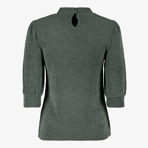 Dames plissé shirt groen